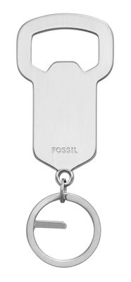 Fossil Hayes flesopener voor heren, zilver, klein, Zilver, S