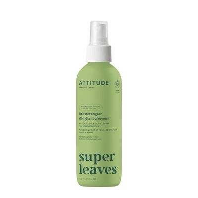 ATTITUDE Hair Detangling Spray, Plant-Based Ingredients, Dermatologically Tested, Vegan Hair Care, Olive Leaves, 240 mL