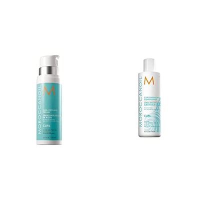 Moroccanoil Crème Modelage des Boucles , Flacon de 250 ml & Après Shampooing Sublimateur de Boucles, 250 ml