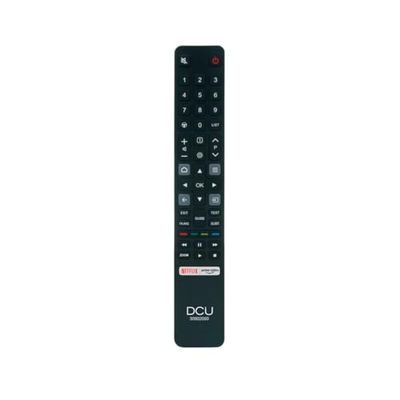 DCU Tecnologic | TV-fjärrkontroll, TCL TV-fjärrkontroll innehåller knappar för Netflix, Prime Video, svart färg