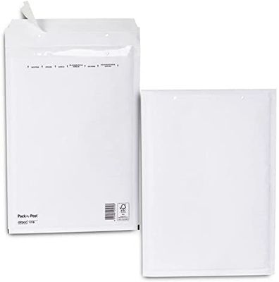 Selection Varzi White Kraft Padded Envelope 200 x 320 mm Useful Size 180 x 200 mm Pack of 10