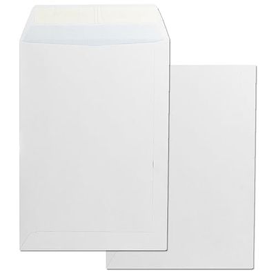 Sobres de Papel, Sobre Bolsa Papel color Blanco, Sobre Folio Especial 260 x 360 mm, Sobre Papel con Cierre Tira de Silicona para Documentos, Envíos o Almacenaje · m-office (50 uds, 260x360mm)