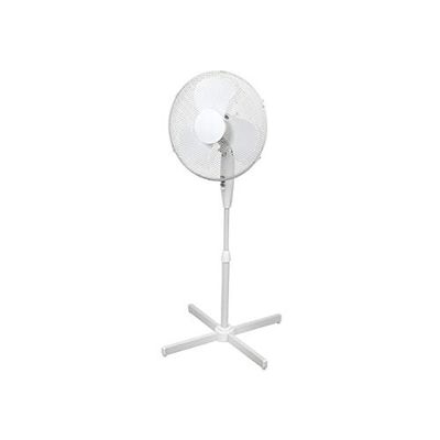 ito electronics ito Staande ventilator, diameter 40 cm, wit, oscillerend + 3 snelheden instelbare hoogte/verstelbare hellingshoek, 40 x 14 x 125 cm