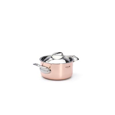 DE BUYER -6442.16 -faitout cuivre-inox a couv. ø 16cm