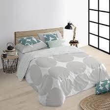BELUM | Duvet Cover for 90 cm Bed (155 x 220 cm) | Fabric: 100% Organic Cotton, 175 Thread Count, Oeko-Tex Certified | Model: Portmore Grey