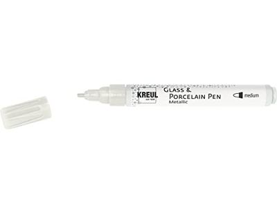 Kreul Hobby Line porslin kulspetspenna metallisk 16418 – 2 – 4 mm pärlvit