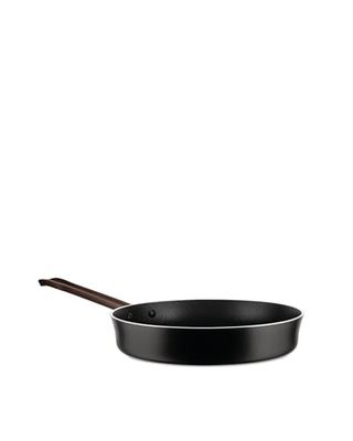 Alessi Long-Handled Frying pan, 20 cm, Nonstick, Steel, Brown
