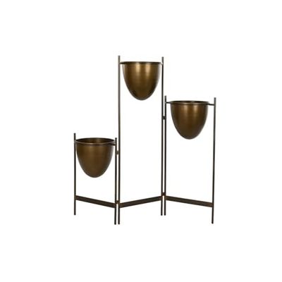 MACETERO METAL 35X26,5X105 COBRIZO