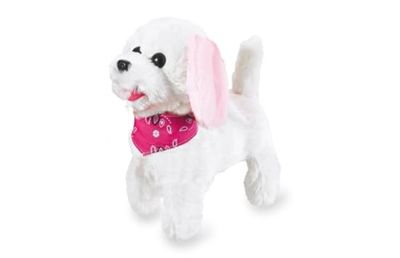 Jamara 460341 - Rc Peluche Chien Blanc/Rose 27MHz – Remue Sa Queue, Bouge Son Museau, Bouge Sa Tête