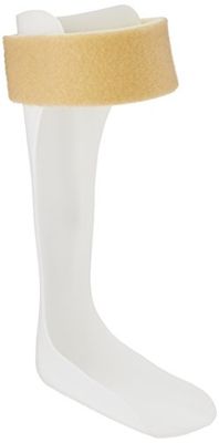 Rolyan enkelschors, klein, recht, ondersteunt de enkel, licht, bevordert de doorsiflexion, zool extra breed.