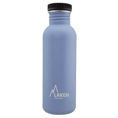 Laken Borraccia Basic in Acciaio Inossidabile, Borraccia con Bocca Larga e Tappo a Vite, 100% a Prova di Perdite, Senza BPA, 750ml, Blu