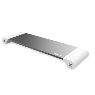 Celly Soporte Monitor con 4 USB Blanco