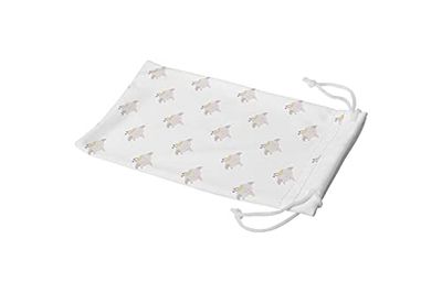 Bonamaison Imprimé Numériquement Lunettes Étui avec Cordon de Serrage, 100% Coton, Sac Lunettes, Pochette à Lunettes, 1 Pièce, Taille: 11x19 Cm