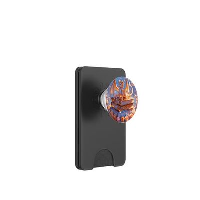 Bibliotecario de Dragón Libro Lectura Amante Lectores de Dragones PopSockets PopWallet para MagSafe