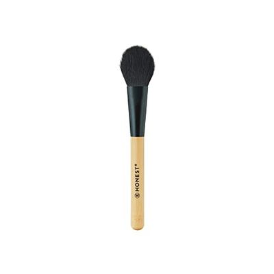 Honest Beauty Pinceau à poudre avec bambou renouvelable + poils synthétiques | Pinceau de maquillage pour poudres libres + pressées | Sans cruauté envers les animaux | 1 pièce