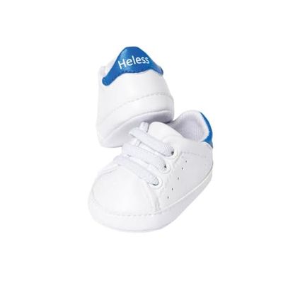 Heless 145 - sneakers voor poppen, in wit, maat 38-45 cm, modieus schoeisel voor dagelijks gebruik