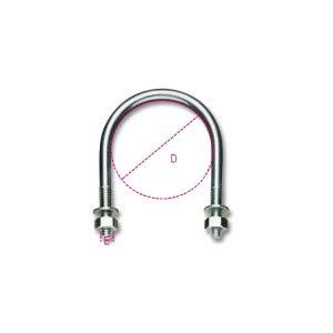 Beta 83810204 Model 8381 SL22 U Bolt for Pipe, Light Type, Galvanized, 22 mm Size