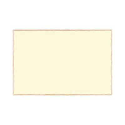 Bi-Office Lavagna Magnetica Earth New Basic Vanilla, 58,5 x 38,5 cm, Superficie in Acciaio Laccato, Cornice in Pino Naturale