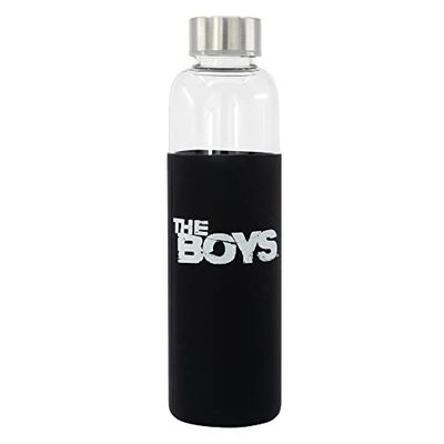 Glazen fles Siliconenhuls De Jongens 585Ml
