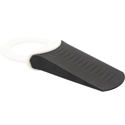 WAGNER Door Wedge/Doorstop Hook Small - Ø 34 x 110 x 15 mm, Break Stop/Wedge Made of Solid Rubber + Loop Out of high Class Synthetics, to be Pushed Underneath Doors - 15691601