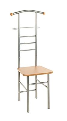 HAKU Möbel Betjäntställ aluminium, bok, MDF, metall - Storlek: B 46 cm x H 119 cm x D 50 cm, Stil: Modern