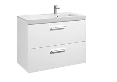 Roca,Prisma,Unik (mueble base con dos cajones y lavabo derecha),Blanco brillo,900mm x 460mm x 694mm,A855954806