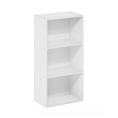 Furinno Luder boekenkast met 3 niveaus, open plank, wit