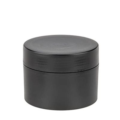 GLOREX 6 1603 204 Barattolo per crema vuoto per cosmetici casa, 100 ml, nero, a doppia parete