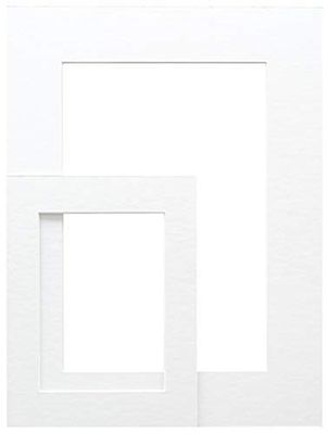 Deknudt SP10930X40_24.0x30.0 Extra White Photo Frame with Cut-Out and Card and Paper 30