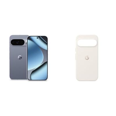 Google Pixel 10 Pro - Unlocked Android Smartphone with Gemini, Triple Rear Camera System, 24+ Hour Battery and 6.3" Super Actua Display - Moonstone, 256GB+Case