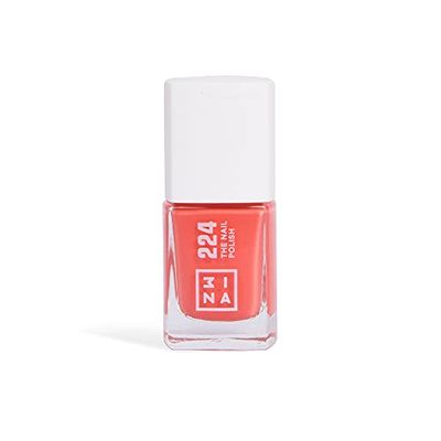 3INA MAKEUP - The Nail Polish 224 - Corallo - Colore Lucido e Liscio- Lunga Tenuta - Asciugatura Rapida - Facile da Applicare - Senza Parabeni - Vegan - Cruelty Free