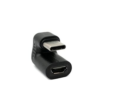 SYSTEM-S USB 3.1 U Turn 180° adapter type C stekker naar bus hoek kabel in zwart