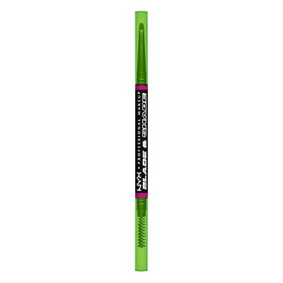 NYX Professional Makeup Eyebrow Pencil, Nano-Precision Brows, Smudge-Proof Formula, Up to 16H Wear, Blade & Shade, Black, 1 count