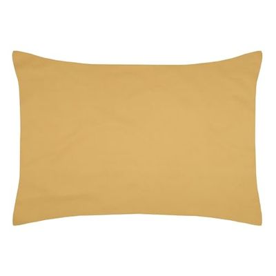 STOF - Pillowcase Bag - Size 50 x 70 cm - Cotton Percale Quality - 100% Oeko-Tex Certified Cotton - Mustard Colour - Elysee Model - Bed Linen for Home