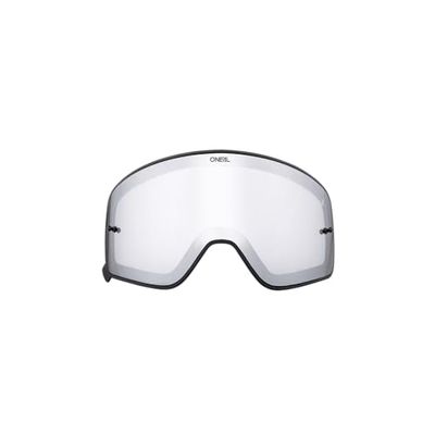 O'NEAL | Motocross Goggle Spare Parts | Motorcycle Enduro | Hoge kwaliteit en schokbestendige lens met 100% UVA/B/C-bescherming, anti-reflectie coating | B 50 Goggle Spare Lens | Zilver