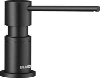 Blanco 525789 Dispensador de detergente, Negro Mate, N.A
