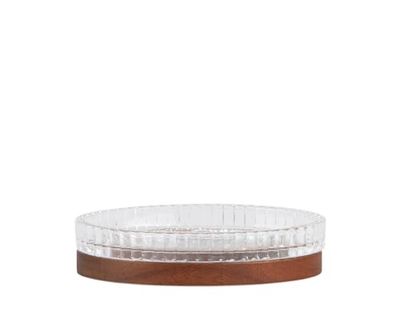 JABONERA BAÑO CRISTAL MADERA 14X3CM