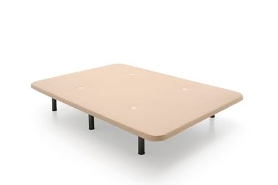 HOGAR24 ES - Base imbottita in colore beige - Tessuto 3D traspirante - Struttura rinforzata - Stabilità e durata - Include set di 6 gambe da 32 cm - Dimensioni: 120 x 200 cm