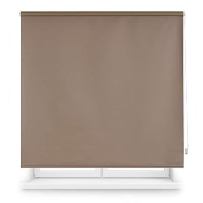 INTERBLIND | Tenda avvolgibile oscurante liscia premium - dimensioni 160 x 175 cm larghezza per altezza - Misura tessuto 157 x 170 cm - Termica talpa - Isolamento leggero, freddo e calore