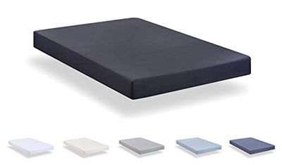 Todocama - Extra Soft Brushed Microfiber Fitted Sheet (Bed 150 x 190/200 cm, Dark Grey)