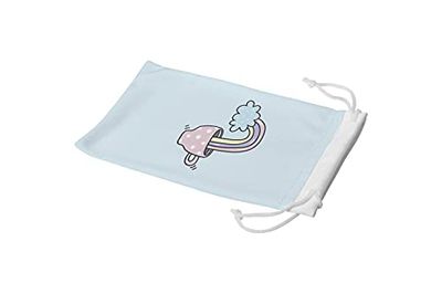 Bonamaison Imprimé Numériquement Lunettes Étui avec Cordon de Serrage, 100% Coton, Sac Lunettes, Pochette à Lunettes, 1 Pièce, Taille: 11x19 Cm
