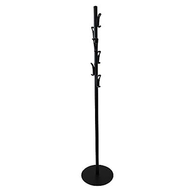 OFITURIA® Perchero de Pie Colgador de Ropa Metálico Color Negro con 6 Colgadores de Abs Negro