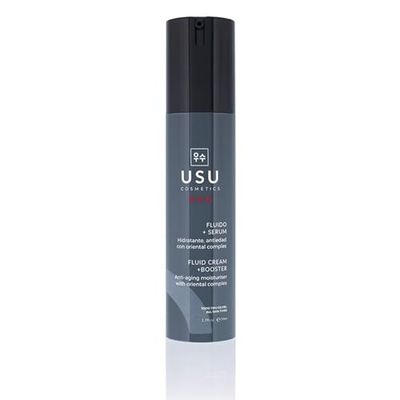 Fluid + Serum for Men - 50ml - Helps Moisturise and Revitalise the Skin - Formulated with Oriental Complex, Red Berries and Hyaluronic Acid - Suitable for All Skin Types - USU Cosmetics
