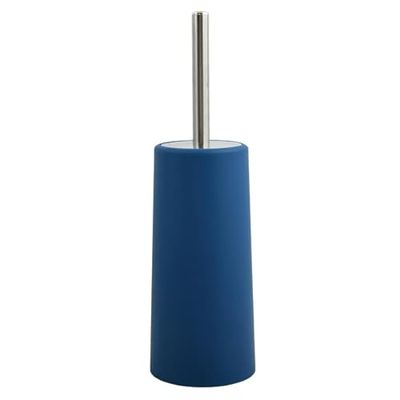MSV 140939 escobillero y escobilla de baño de polipropileno y acero inoxidable Azul oscuro 541C 36 x 0,1 cm