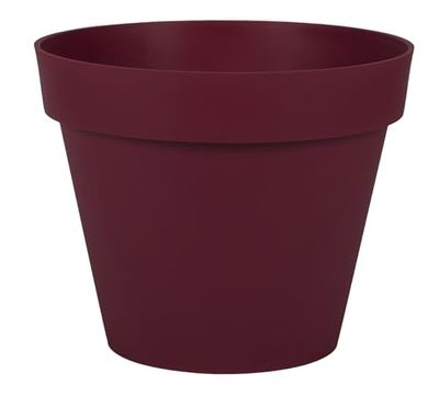 EDA Rund blomkruka Toscana Ø 30 cm - volym 10 L - Ø 29,5 x H 24 cm - vinröd