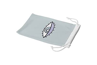 Bonamaison Imprimé Numériquement Lunettes Étui avec Cordon de Serrage, 100% Coton, Sac Lunettes, Pochette à Lunettes, 1 Pièce, Taille: 11x19 Cm