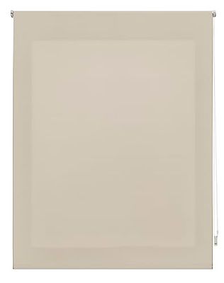 Decorblind Store Enrouleur translucide Lisse - Dimensions : 120 x 175 cm - Largeur x Longueur : 117 x 170 cm - Store Transparent - Couleur Marron Clair - Installation Facile au Mur ou au Plafond