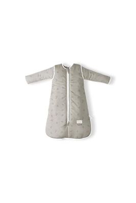 Nuvita MOOVO 90150 | Saco de Dormir de Invierno con Cremallera Central y Cremallera para pies, Acolchado de Materiales reciclados, Certificado Oeko Tex | 18-36 MONATS | Beige Floral