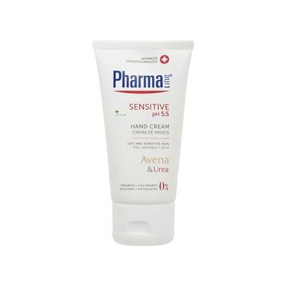 PHARMALINE Crema de manos Sensitive piel sensible o irritada 75ml | Crema de manos hidratante para pieles sensibles o irritadas. Sin siliconas ni parabenos.