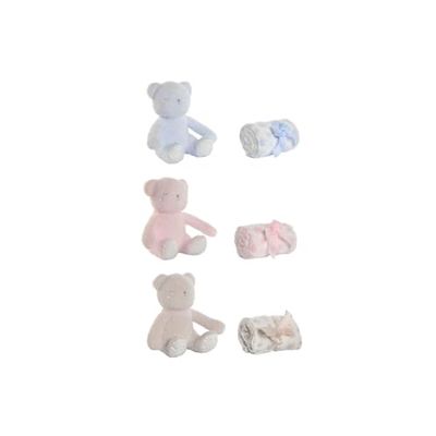 Home ESPRIT Baby Gift Set Blue Beige Pink Polyester (3 Units)